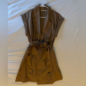 Abercrombie & Fitch Trench Dress | Brown/Khaki | Small | 34-35” in length